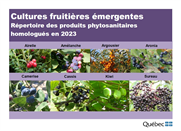 Cultures fruitières émergentes - Répertoire des produits phytosanitaires homologués en 2023